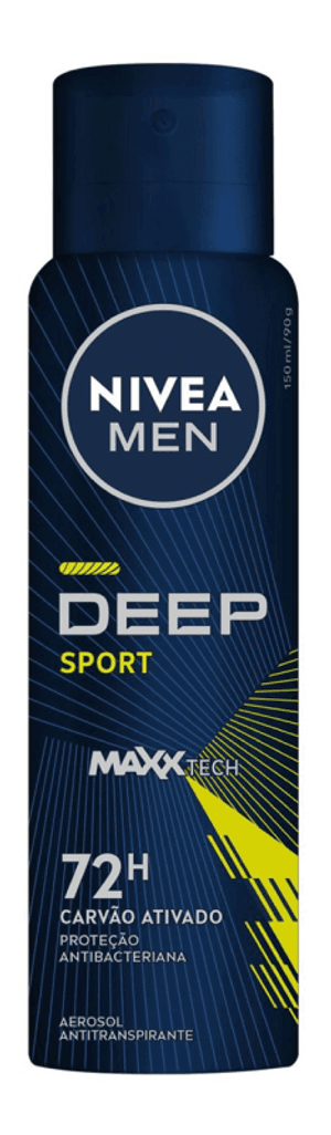 Produto Desodorante aerossol deep sport 150ml nivea foto 1