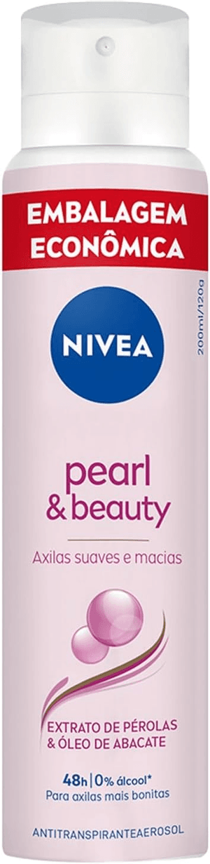 Produto Desodorante antitranspirante aerosol pearl & beauty 200ml nivea foto 1