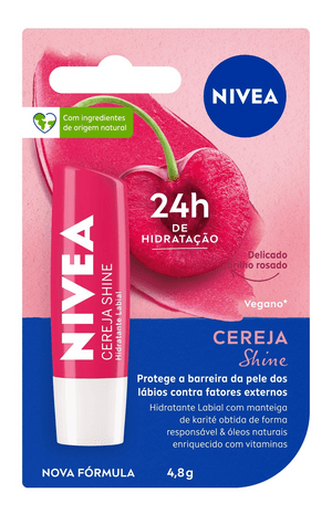 Produto Protetor labial lipcare cereja shine 4,8g nivea foto 1
