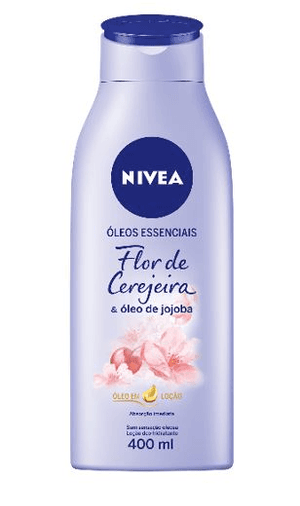 Produto Locao hidratante nivea óleos essenciais flor de cerejeira e óleo de jojoba 400ml foto 1