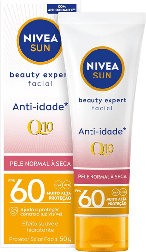Produto Protetor solar facial beauty expert anti-idade q10 fps60 50g nivea
 foto 1