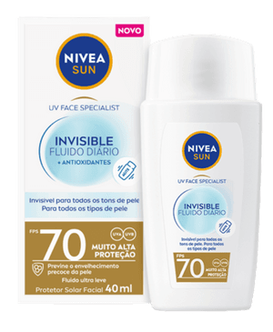 Produto Protetor solar facial invisible fluido diário fps70 40ml nivea foto 1