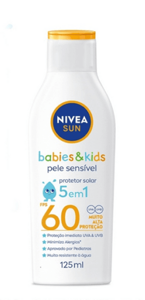 Produto Protetor solar corporal sun kids sensitive fps60 125ml nivea foto 1