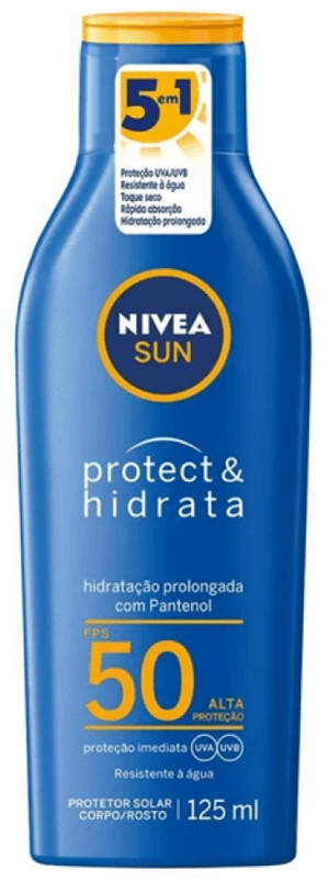 Produto Protetor solar corpo e rosto sun protect e hidrata fps50 125ml nivea foto 1