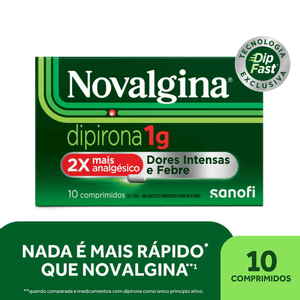 Produto Novalgina 1 grama 10 comprimidos foto 1