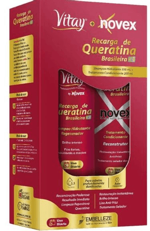 Produto Kit vitay recarga de queratina  sh300ml + cond 200ml novex foto 1