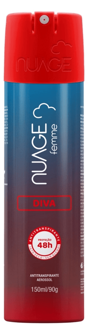 Produto Desodorante antitranspirante aerosol diva feminino 150ml nuage foto 1