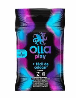 Produto Preservativo olla play lubrificado com 3 unidades foto 1