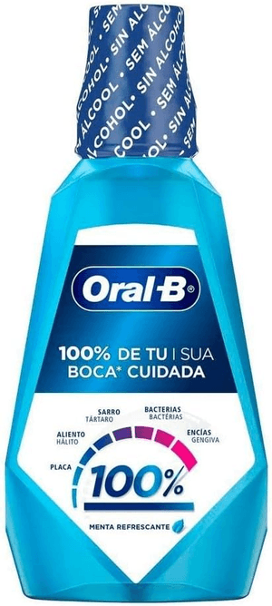 Produto Enxaguante bucal 100% de sua boca cuidada 1l oral-b foto 1