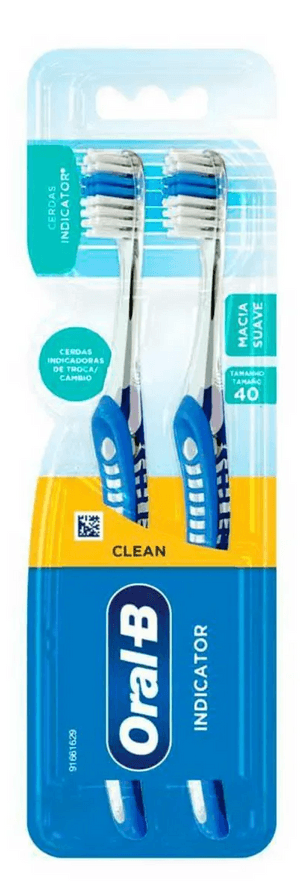 Produto Escova de dente indicator plus nº 40 2 unidades oral-b foto 1