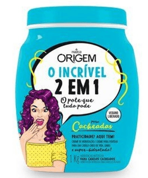 Produto Creme hidratante + creme de pentear nazca origem 2x1 para cabelos cacheados 1kg
 foto 1