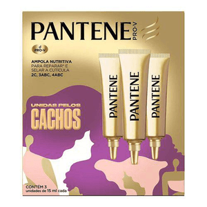 Produto Kit pantene unidas pelos cachos 3 ampolas 15ml foto 1