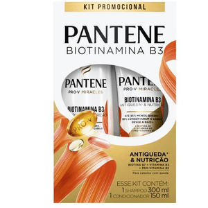 Produto Kit shampoo 300ml + condicionador biotinamina 150ml pantene foto 1