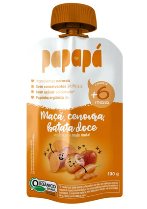 Produto Papinha organica papapa maça, cenoura e batata doce 100g foto 1