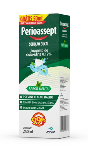 Produto Perioassept enxaguante bucal sabor menta com 250ml foto 1