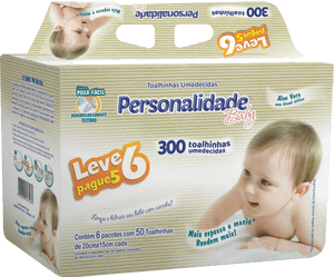Produto Pack toalha umedecida personalidade baby leve 6 pague 5 com 50 unidades cada foto 1