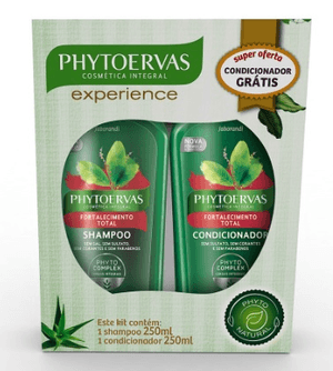 Produto Kit shampoo 250ml + condicionador 250ml phytoervas fortalecimento total foto 1