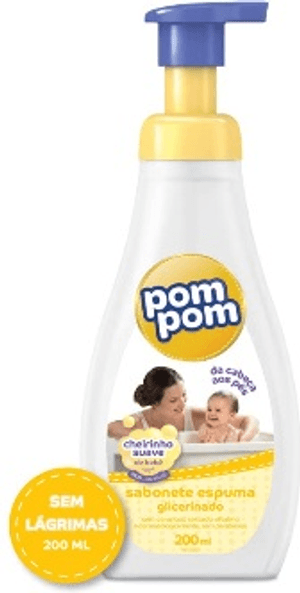 Produto Sabonete liquido pom pom espuma glicerinado 200ml foto 1