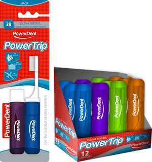 Produto Escova dental power dent  power trip  viagem com 2 und foto 1