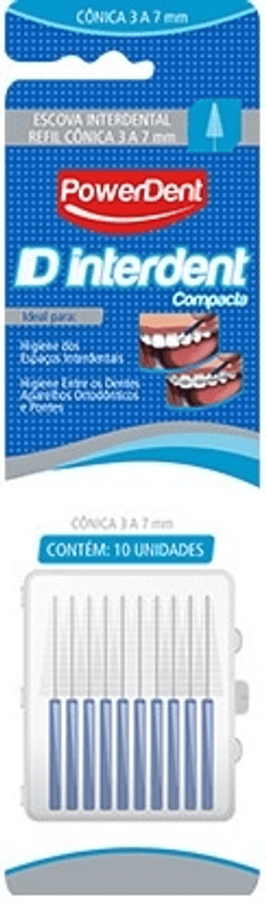 Produto Inter dental powerdent compact conica 3 a 7mm 10un foto 1