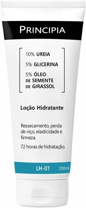 Produto Loção hidratante 10% ureia + 5% glicerina + 5% óleo de semente de girassol lh-01 com 200ml principia foto 1