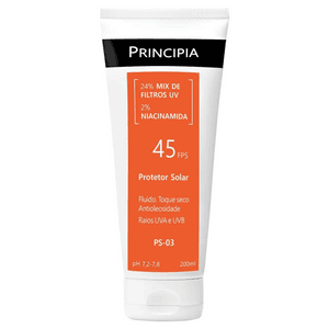 Produto Protetor solar corporal mix de filtros uv 24% + niacinamida 2%  fps 45 com 200ml principia foto 1