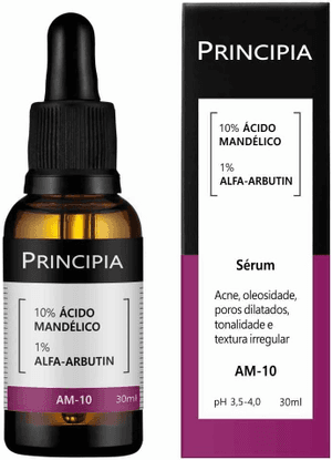 Produto Sérum facial 10% ácido mandélico + 1% alfa-arbutin am-10 com 30ml principia foto 1