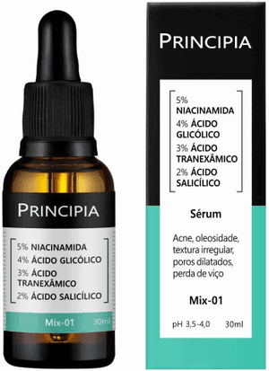 Produto Sérum facial 5% niacinamida + 4% glicólico + 3% tranexâmico + 2% salicílico mix-01 com 30ml principia foto 1