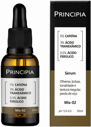 Produto Sérum facial 5% cafeína + 3% ácido tranexâmico + 0,5 ácido ferúlico mix-02 com 30ml principia foto 1