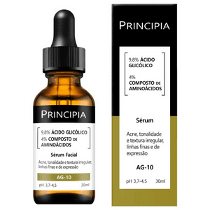 Produto Sérum facial 9,8% ácido glicólico + aminoácidos  ag-10 com 30ml principia foto 1