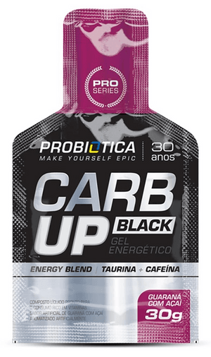 Produto Carb up gel black sabor guaraná c/ açaí 30g probiótica foto 1