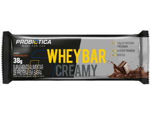Produto Barra de proteína whey bar creamy chocolate 38g probiótica foto 1