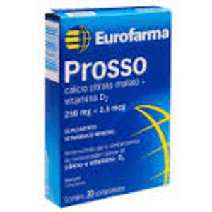 Produto Prosso calcio+vitamina d3 250mg/2,5mcg caixa com 30 comprimidos foto 1