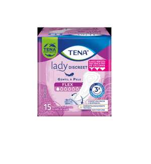Produto Protetor diario tena lady discreet flex com 15 unidades foto 1