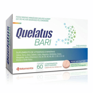 Produto Quelatus bari 60 comprimidos mastigáveis foto 1