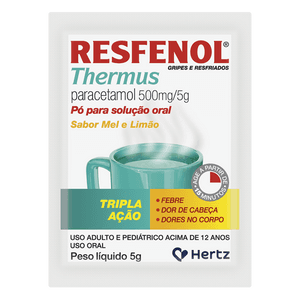 Produto Resfenol thermus solução oral 1 sachê de 5g kley hertz foto 1