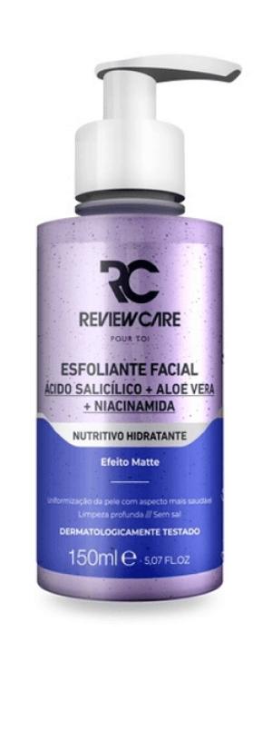 Produto Esfoliante facial nutritivo hidratante antiacne ácido salicílico + aloe vera + niacinamida efeito matte 150ml review care foto 1