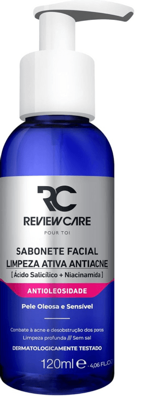 Produto Sabonete líquido facial limpeza ativa antiacne pump 120ml review care foto 1