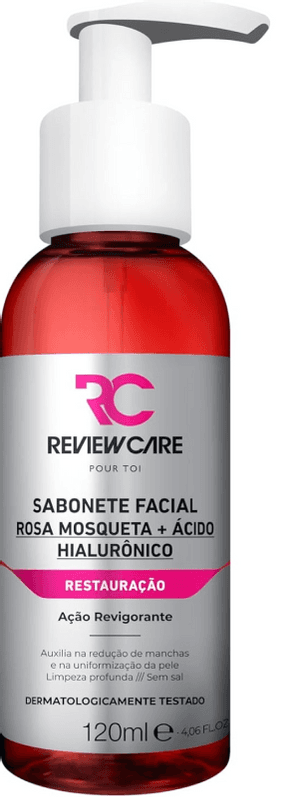 Produto Sabonete líquido facial rosa mosqueta + ácido hialurônico pump 120ml review care foto 1