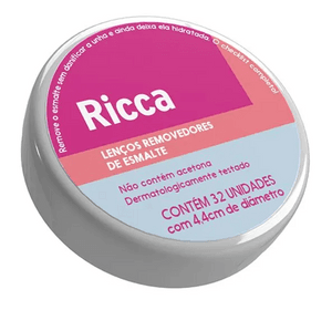 Produto Lenço umedecido removedor de esmalte 32 unidades ricca foto 1