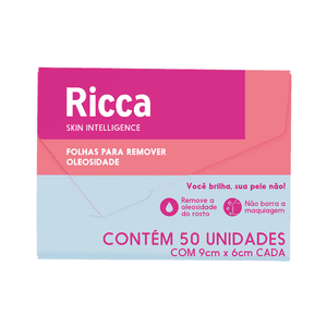 Produto Lenço removedor de oleosidade com 50 unidades ricca foto 1