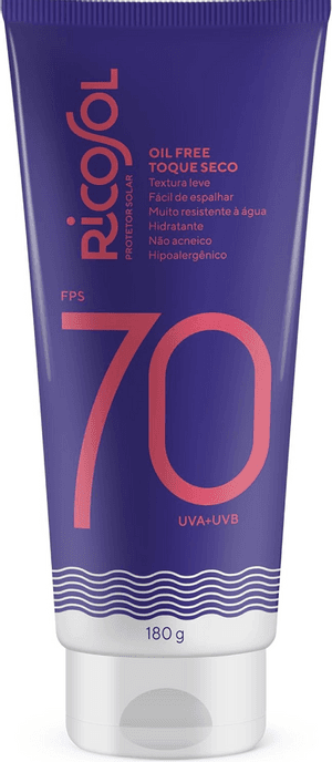 Produto Protetor solar corporal fps70 180g ricosol foto 1