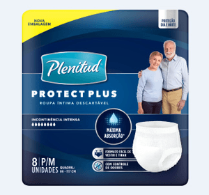 Produto Roupa intima descartavel plenitud protect plus tamanho p/m pacote com 8 unidades 
 foto 1