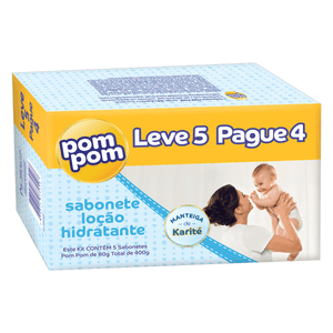 Produto Sab pom pom 90g c/5 hidrantante foto 1