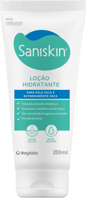 Produto Loção hidratante saniskin 200ml megalabs foto 1