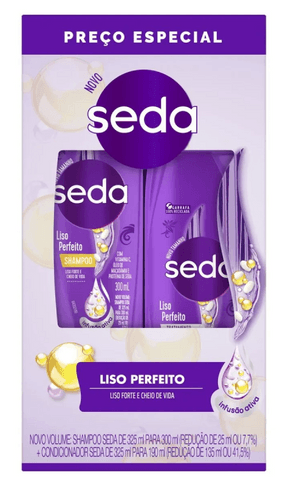 Produto Kit liso perfeito shampoo 300ml + condicionador 190ml seda foto 1