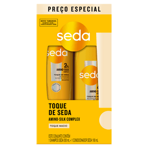 Produto Kit shampoo 300ml + condicionador 190ml seda toque de seda foto 1