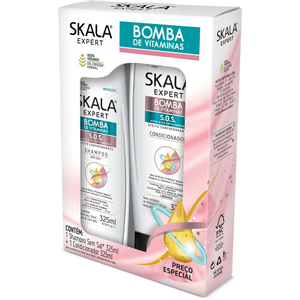 Produto Kit skala  expert shampoo + condicionador bomba de vitaminas sos 325ml foto 1