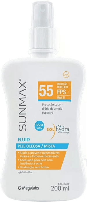 Produto Protetor solar fluid fps55 200ml spray sunmax foto 1