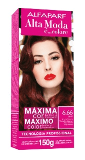 Produto Tintura  alfaparf alta moda kit 6.66 vermelho intenso foto 1